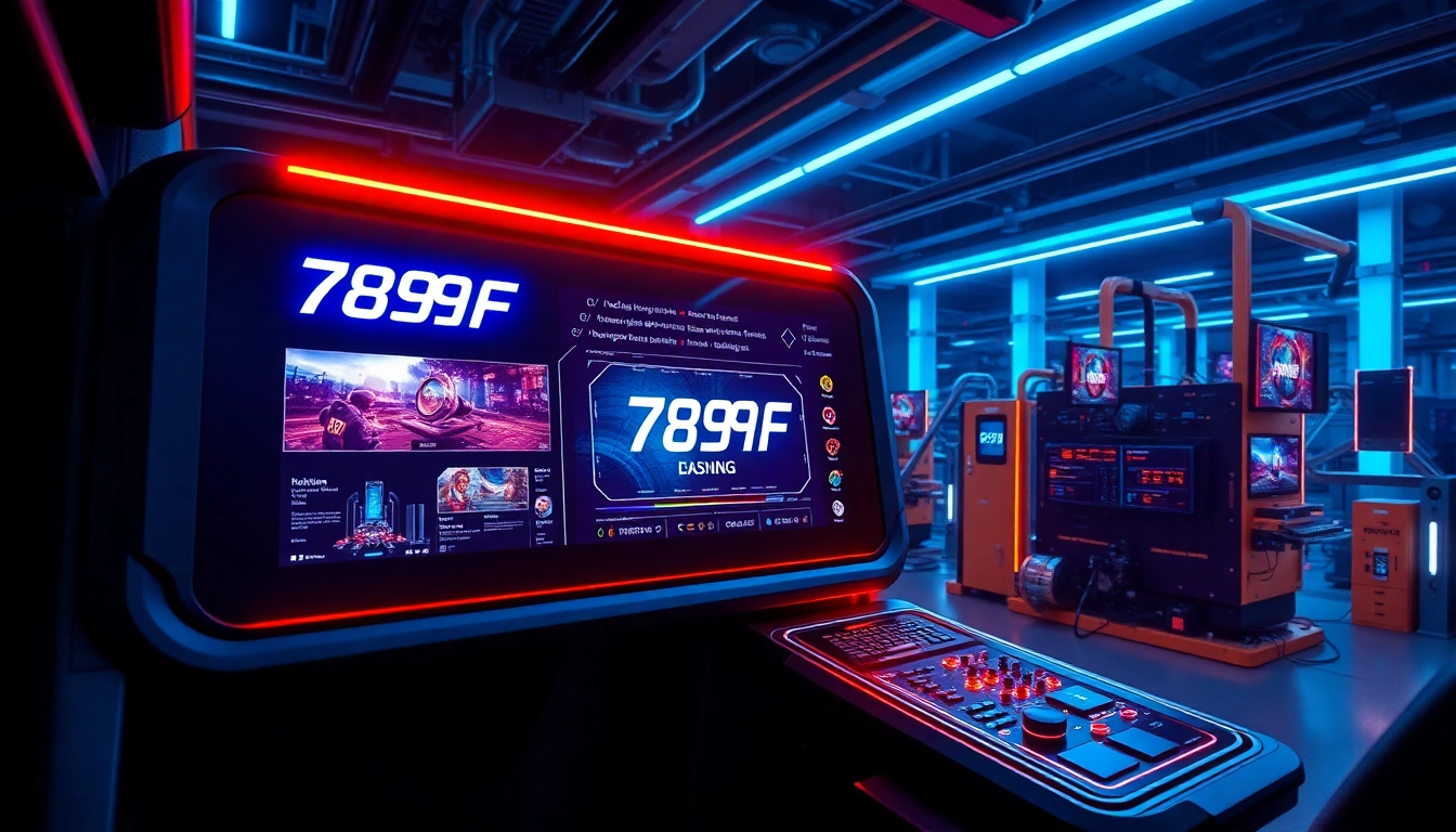 789F logo on a modern digital interface with vibrant colors, showcasing technology and online services for accessibility and brand recognition.