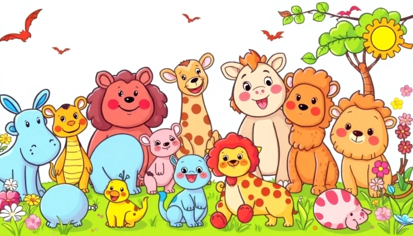 Jump into free coloring pages with charming animal illustrations, perfect for kids' creative fun and learning.