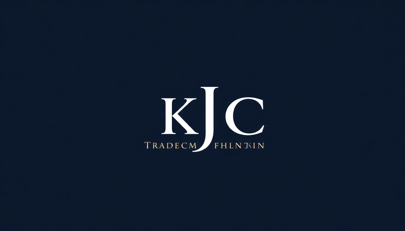 KJC professional branding logo with sleek modern design and trustworthy blue tones, conveying reliability.