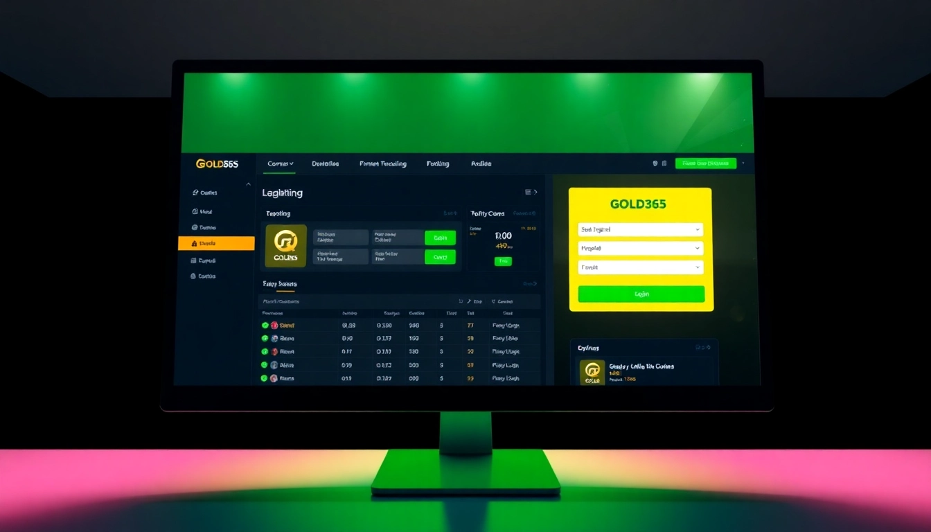 Gold365 Login interface on a sleek digital screen showing secure access options for betting platform users, emphasizing ease and safety of login process.