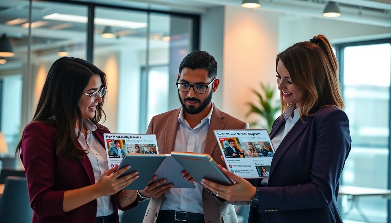 Business News for Startups team reviewing latest news on digital tablets in a modern workspace