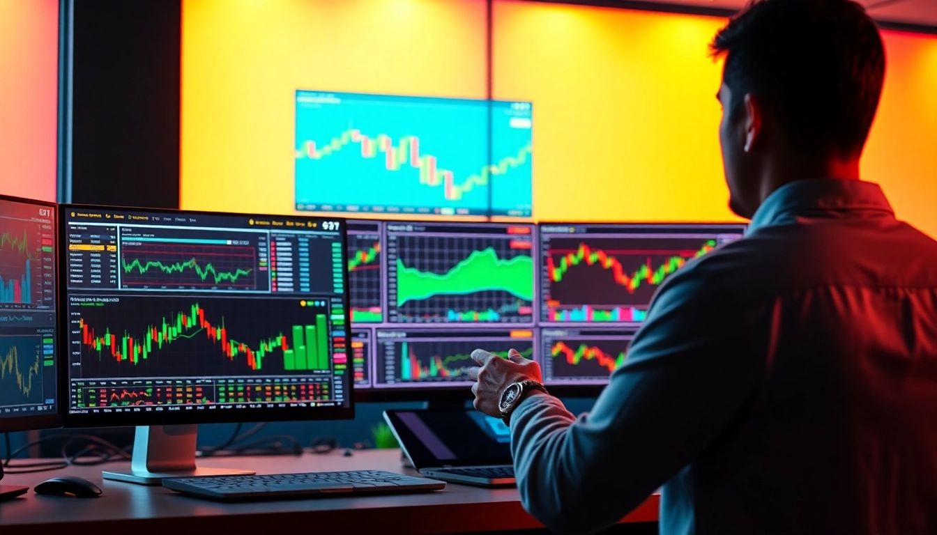 Trading view platform showcasing detailed trading charts and analytics for active traders and